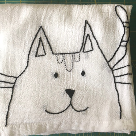 Set of 6 Flour Sack Hand Embroidered Dish … - Picture 5 of 7